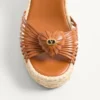 Sandalias de cuña Royal de piel de cabrito de 100 mm Sandalias de cuña Royal de piel de cabrito de 100 mm