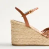 Sandalias de cuña Royal de piel de cabrito de 100 mm Sandalias de cuña Royal de piel de cabrito de 100 mm