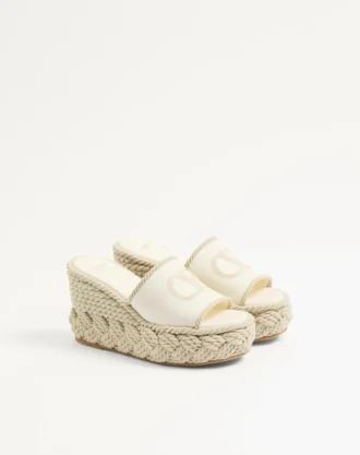 Sandalias de cuña Vlogo Torchon en napa de 100 mm