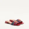 Sandalias de denim con plataforma Vlogo Signature y bordado Cherryfic de 20 mm
