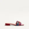 Sandalias de denim con plataforma Vlogo Signature y bordado Cherryfic de 20 mm