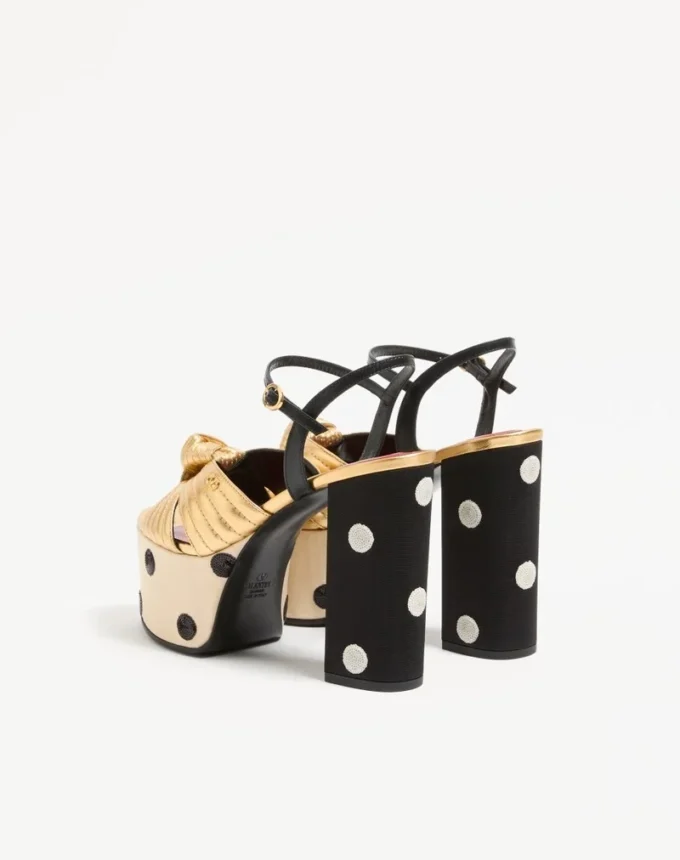 Sandalias de plataforma Crasher con bordado Plus de Pois de 125 mm