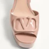 Sandalias de plataforma de charol con el logotipo VLogo de 115 mm Sandalias de plataforma de charol con el logotipo VLogo de 115 mm