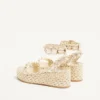 Sandalias de plataforma Rockstud en napa laminada de 45 mm Sandalias de plataforma Rockstud en napa laminada de 45 mm