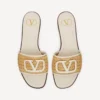 Sandalias de rafia tejida con el logotipo VLogo Signature de 80 mm Sandalias de rafia tejida con el logotipo VLogo Signature de 80 mm