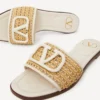 Sandalias de rafia tejida con el logotipo VLogo Signature de 80 mm Sandalias de rafia tejida con el logotipo VLogo Signature de 80 mm