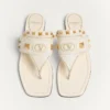 Sandalias de tiras de piel de cabra Plaster Caster Sandalias de tiras de piel de cabra Plaster Caster