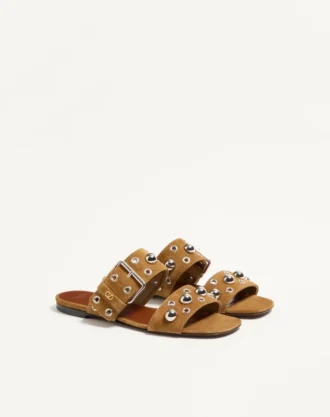 Sandalias deslizantes de piel crust Nellcôte