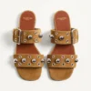 Sandalias deslizantes de piel crust Nellcôte Sandalias deslizantes de piel crust Nellcôte