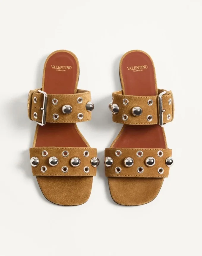 Sandalias deslizantes de piel crust Nellcôte Sandalias deslizantes de piel crust Nellcôte
