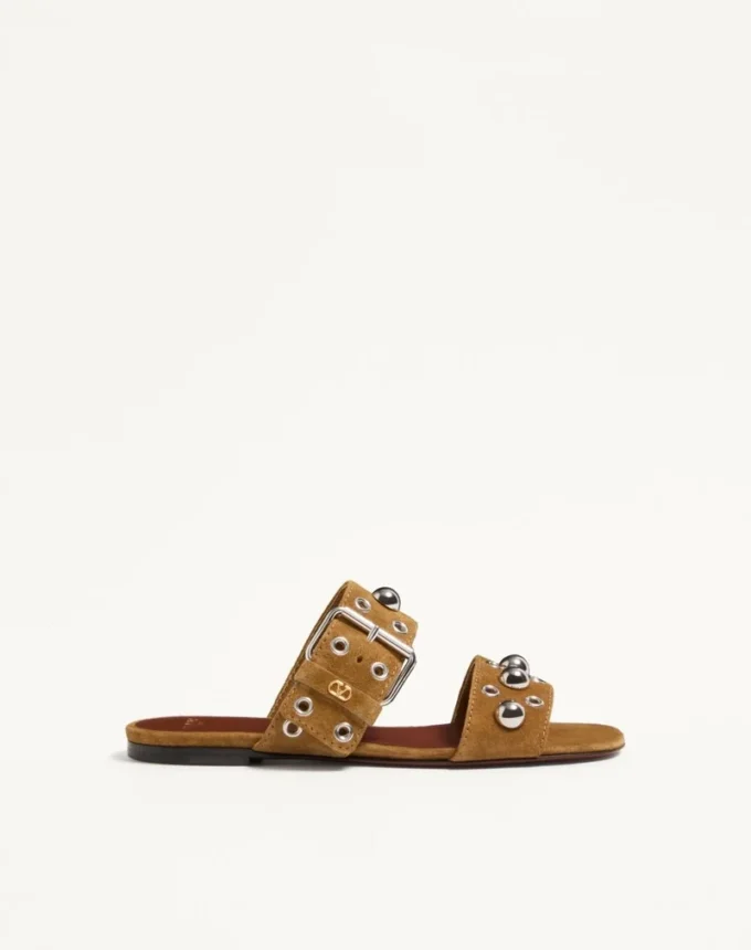 Sandalias deslizantes de piel crust Nellcôte Sandalias deslizantes de piel crust Nellcôte