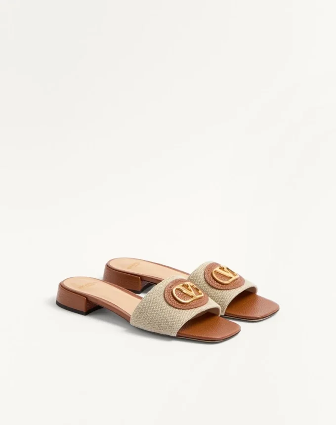 Sandalias deslizantes Vlogo Signature de lona de 20 mm Sandalias deslizantes Vlogo Signature de lona de 20 mm