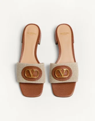 Sandalias deslizantes Vlogo Signature de lona de 20 mm