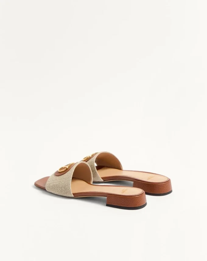 Sandalias deslizantes Vlogo Signature de lona de 20 mm Sandalias deslizantes Vlogo Signature de lona de 20 mm
