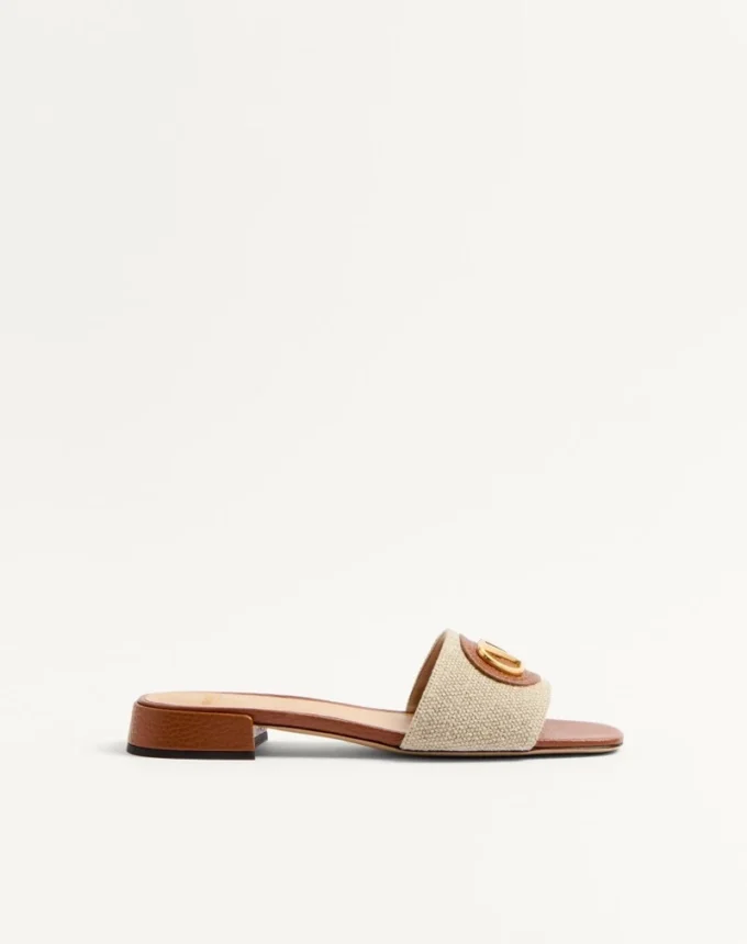 Sandalias deslizantes Vlogo Signature de lona de 20 mm Sandalias deslizantes Vlogo Signature de lona de 20 mm