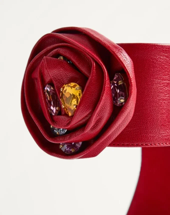 Sandalias Drip Rose de piel de cabrito con cristales de 105 mm Sandalias Drip Rose de piel de cabrito con cristales de 105 mm