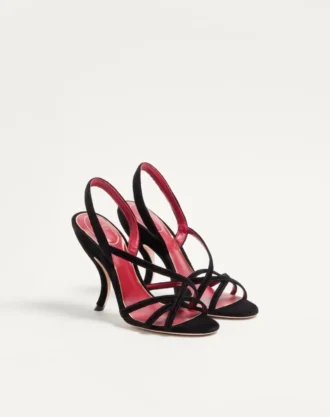 Sandalias Fetishique de terciopelo de 105 mm