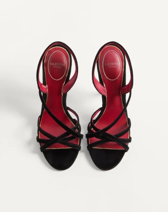 Sandalias Fetishique de terciopelo de 105 mm Sandalias Fetishique de terciopelo de 105 mm