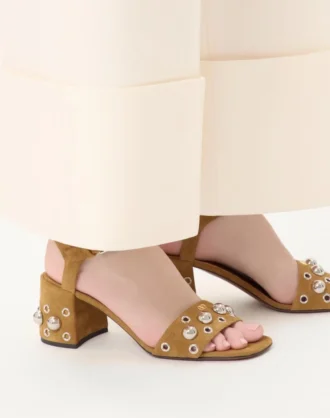 Sandalias Nellcôte de piel crust 60 mm