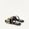Sandalias Rockstud con bordado de rafia a cuadros Sandalias Rockstud con bordado de rafia a cuadros