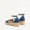 Sandalias Rockstud con doble plataforma plana de denim de 55 mm Sandalias Rockstud con doble plataforma plana de denim de 55 mm