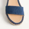 Sandalias Rockstud con doble plataforma plana de denim de 55 mm Sandalias Rockstud con doble plataforma plana de denim de 55 mm