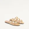 Sandalias Rockstud de napa laminada