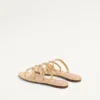 Sandalias Rockstud de napa laminada