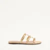 Sandalias Rockstud de napa laminada