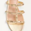 Sandalias Rockstud de napa laminada