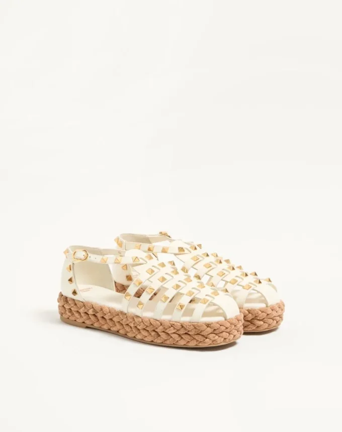 Sandalias Rockstud Fishermen de piel de becerro de 30 mm Sandalias Rockstud Fishermen de piel de becerro de 30 mm