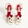 Sandalias Studdy de piel de cabrito de 100 mm