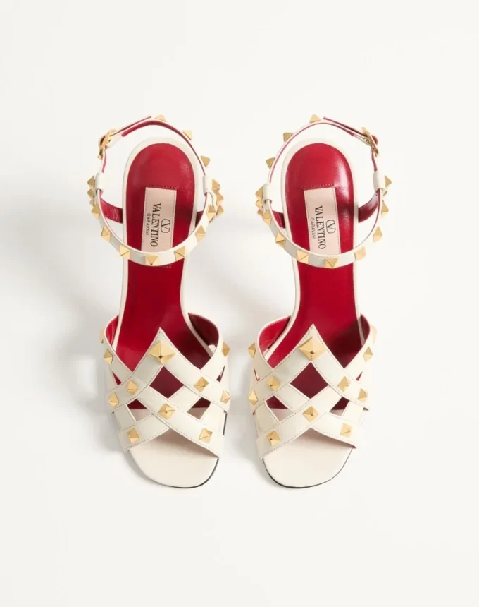Sandalias Studdy de piel de cabrito de 100 mm