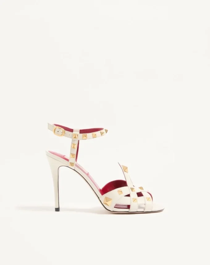 Sandalias Studdy de piel de cabrito de 100 mm
