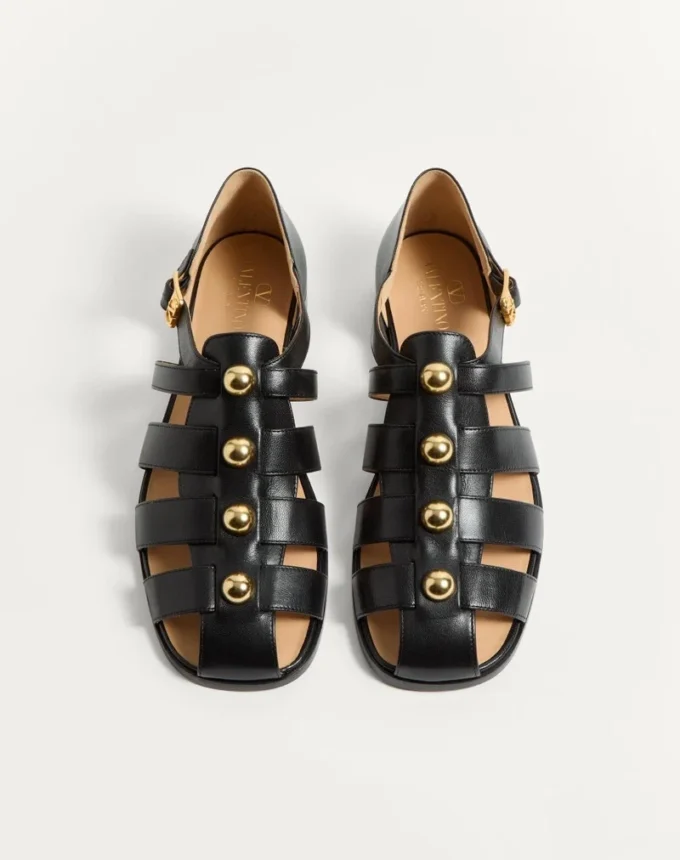 Sandalias Studshield Fisherman de piel de becerro Sandalias Studshield Fisherman de piel de becerro