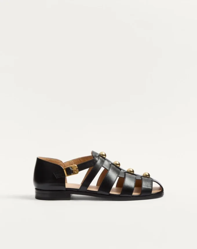 Sandalias Studshield Fisherman de piel de becerro Sandalias Studshield Fisherman de piel de becerro