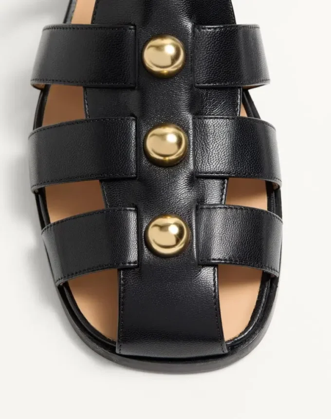 Sandalias Studshield Fisherman de piel de becerro Sandalias Studshield Fisherman de piel de becerro