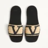 Sandalias Viva Superstar de rafia con bordado de ganchillo