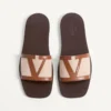 Sandalias Viva Superstar Slide en lona y piel napa Sandalias Viva Superstar Slide en lona y piel napa