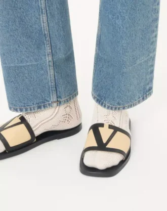 Sandalias Viva Superstar Slide en piel napa