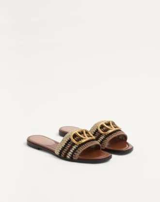 Sandalias Vlogo Signature con bordado de ganchillo Sandalias Vlogo Signature con bordado de ganchillo