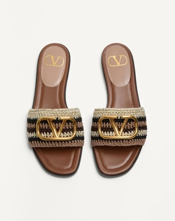 Sandalias Vlogo Signature con bordado de ganchillo Sandalias Vlogo Signature con bordado de ganchillo