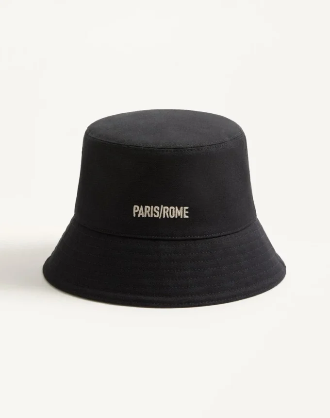 Sombrero de pescador de algodón con bordado de Chez Valentino