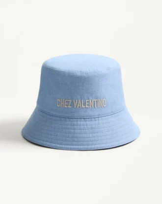 Sombrero de pescador de denim con bordado Chez Valentino Sombrero de pescador de denim con bordado Chez Valentino