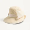 Sombrero Vlogo Signature de panamá perforado con lazo de organza Sombrero Vlogo Signature de panamá perforado con lazo de organza