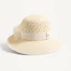 Sombrero Vlogo Signature de panamá perforado con lazo de organza Sombrero Vlogo Signature de panamá perforado con lazo de organza