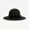 Sombrero Vlogo Signature en tejido Lapin y terciopelo con lazo de tafetán Sombrero Vlogo Signature en tejido Lapin y terciopelo con lazo de tafetán