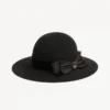Sombrero Vlogo Signature en tejido Lapin y terciopelo con lazo de tafetán Sombrero Vlogo Signature en tejido Lapin y terciopelo con lazo de tafetán