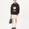Sudadera con capucha de algodón con parche Le Chat De La Maison