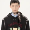 Sudadera con capucha de algodón con parche Le Chat De La Maison
